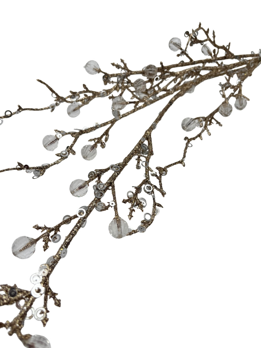 Jeweled Bead Branch Platinum 42''