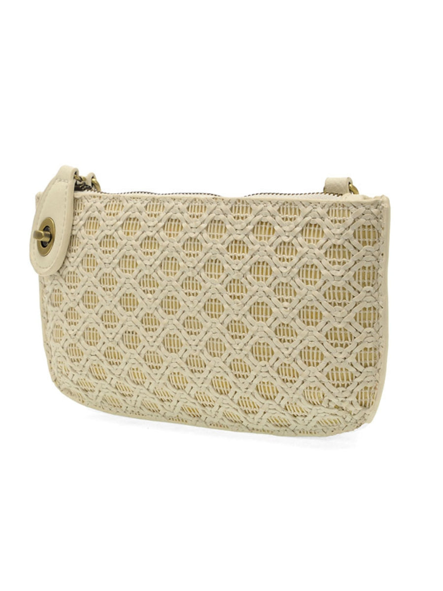 Joy Susan - Lattice Woven Mini Crossbody Wristlet Clutch