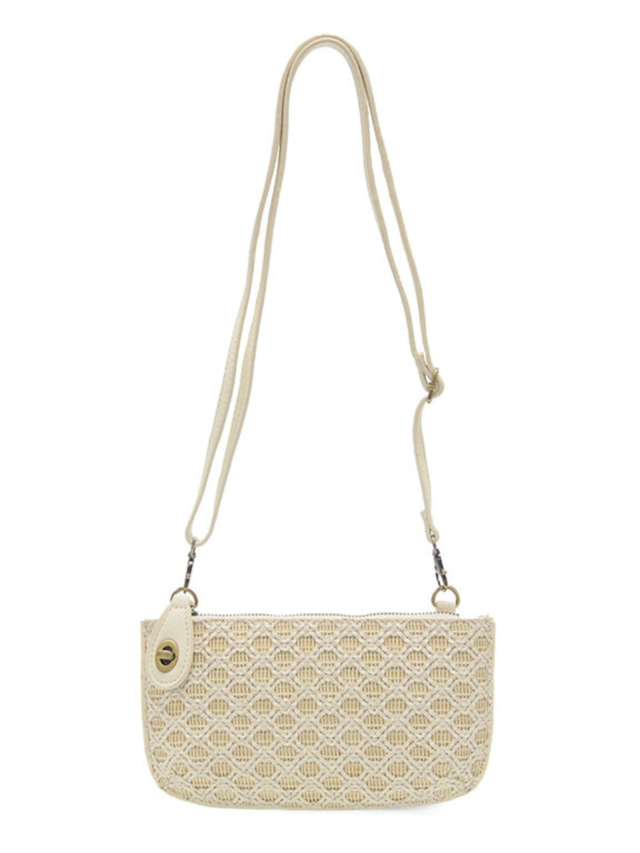 Joy Susan - Lattice Woven Mini Crossbody Wristlet Clutch