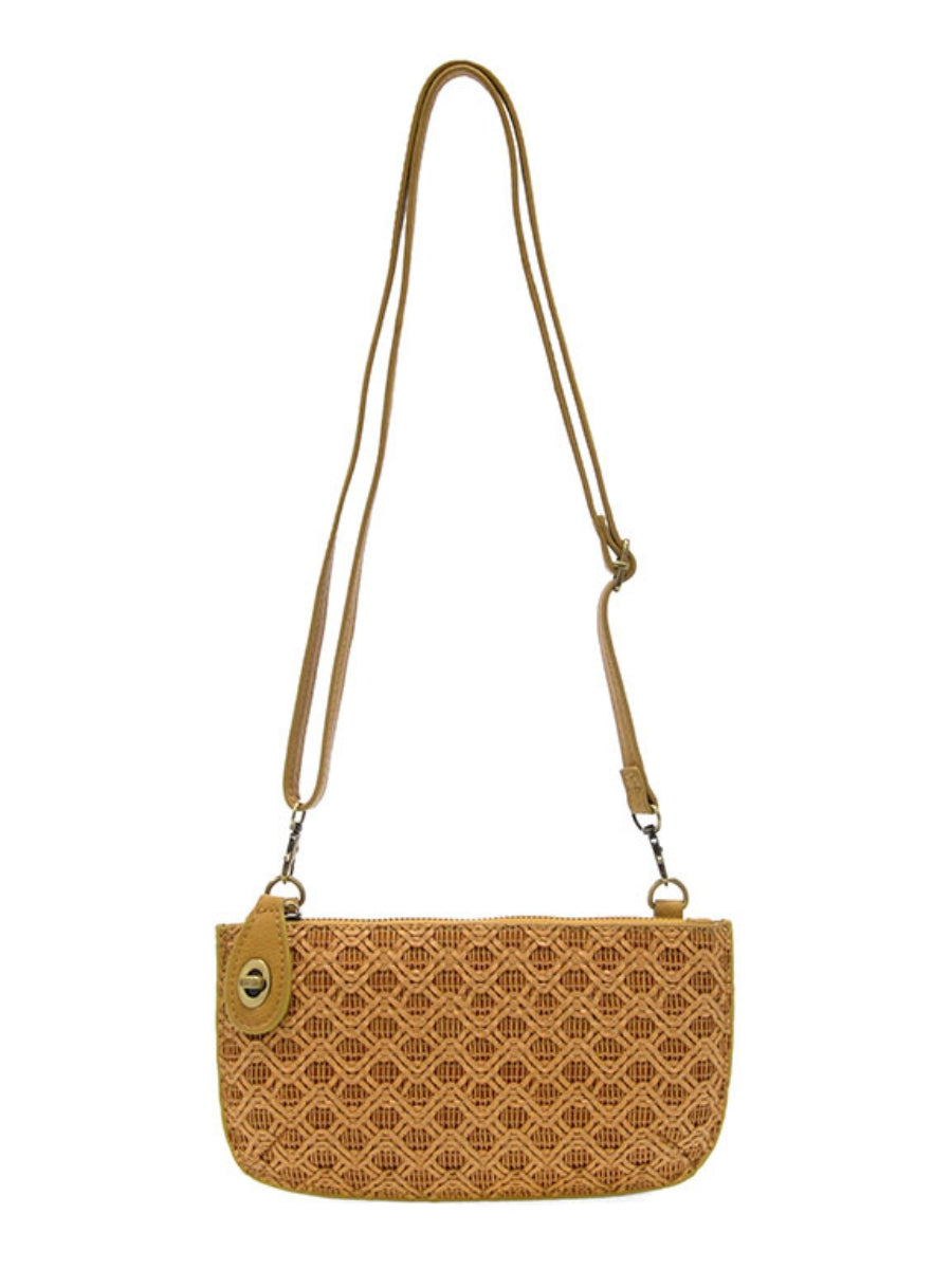 Joy Susan - Lattice Woven Mini Crossbody Wristlet Clutch