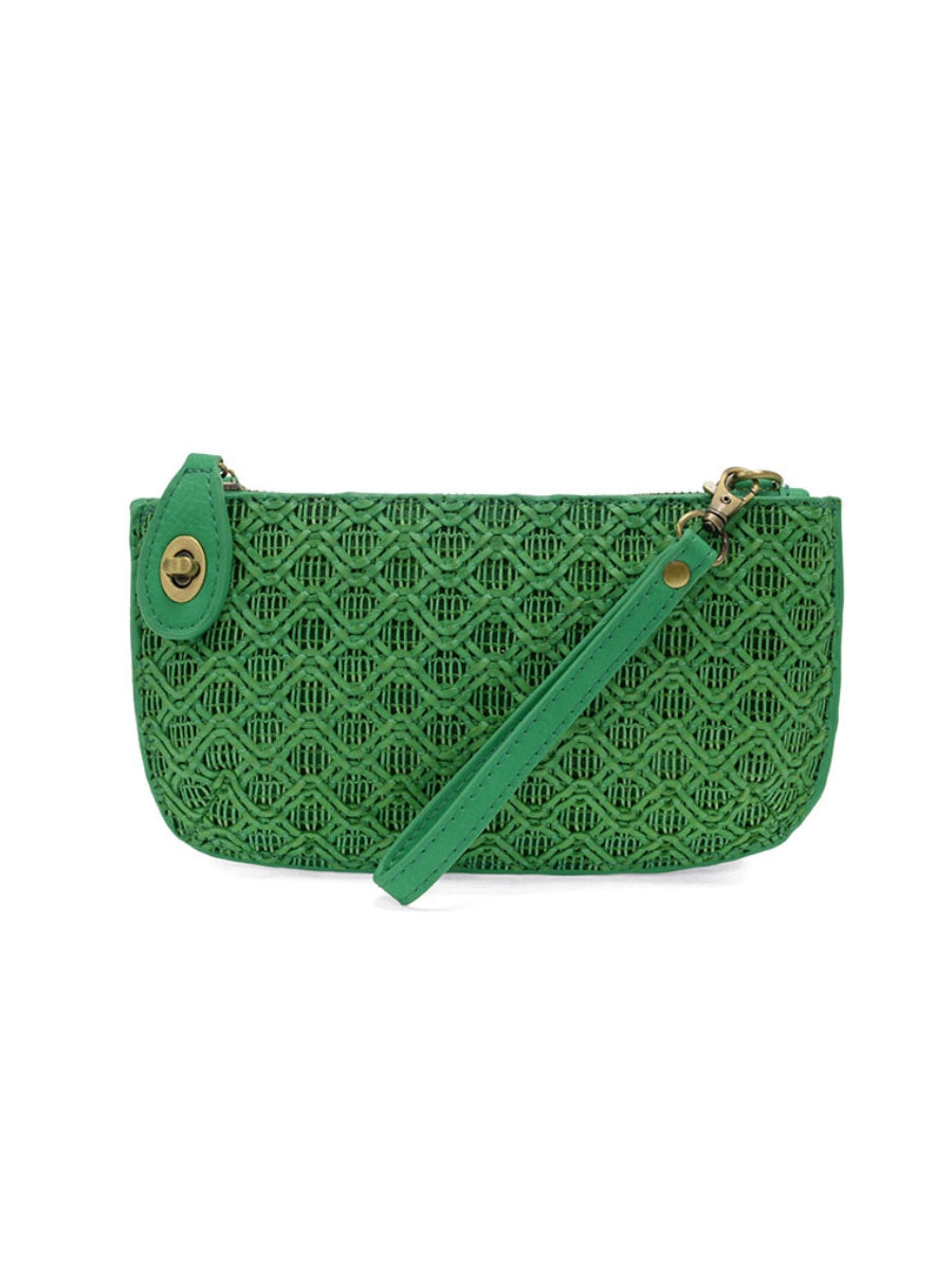 Joy Susan - Lattice Woven Mini Crossbody Wristlet Clutch