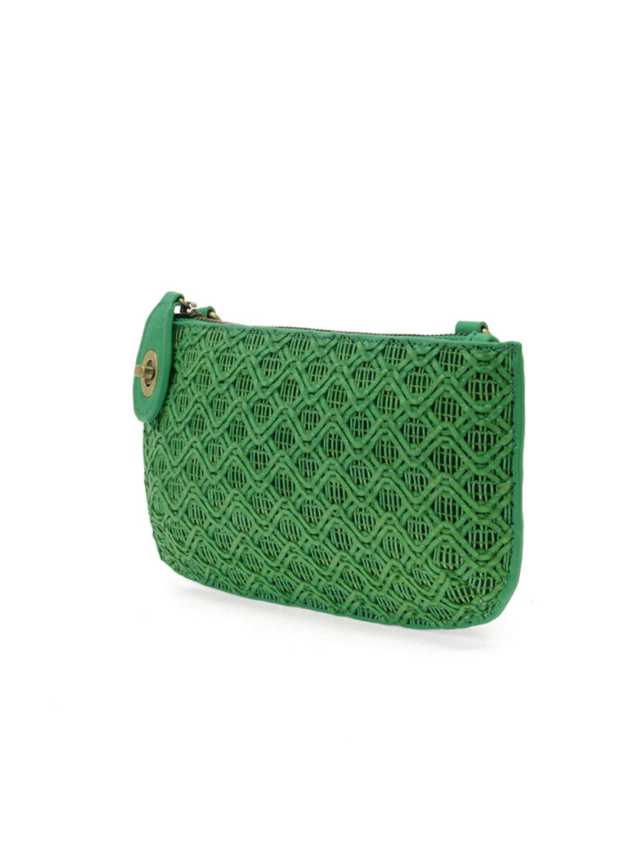 Joy Susan - Lattice Woven Mini Crossbody Wristlet Clutch