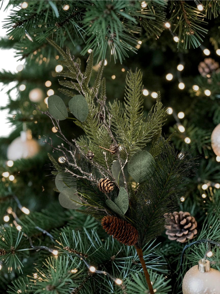 Mixed Pine Spray Green Natural 30''