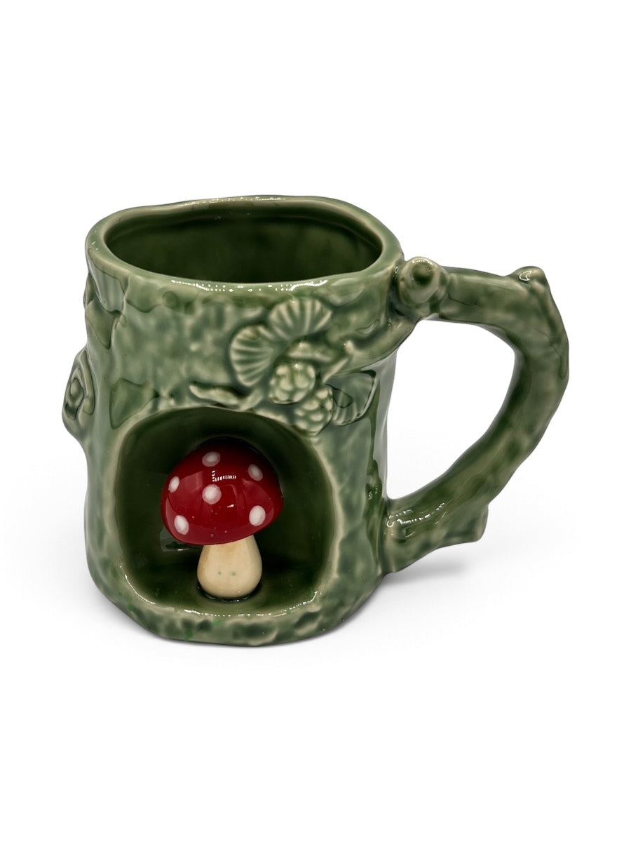 Tree Look Mug w/ Mushrooms 4'' 11oz.