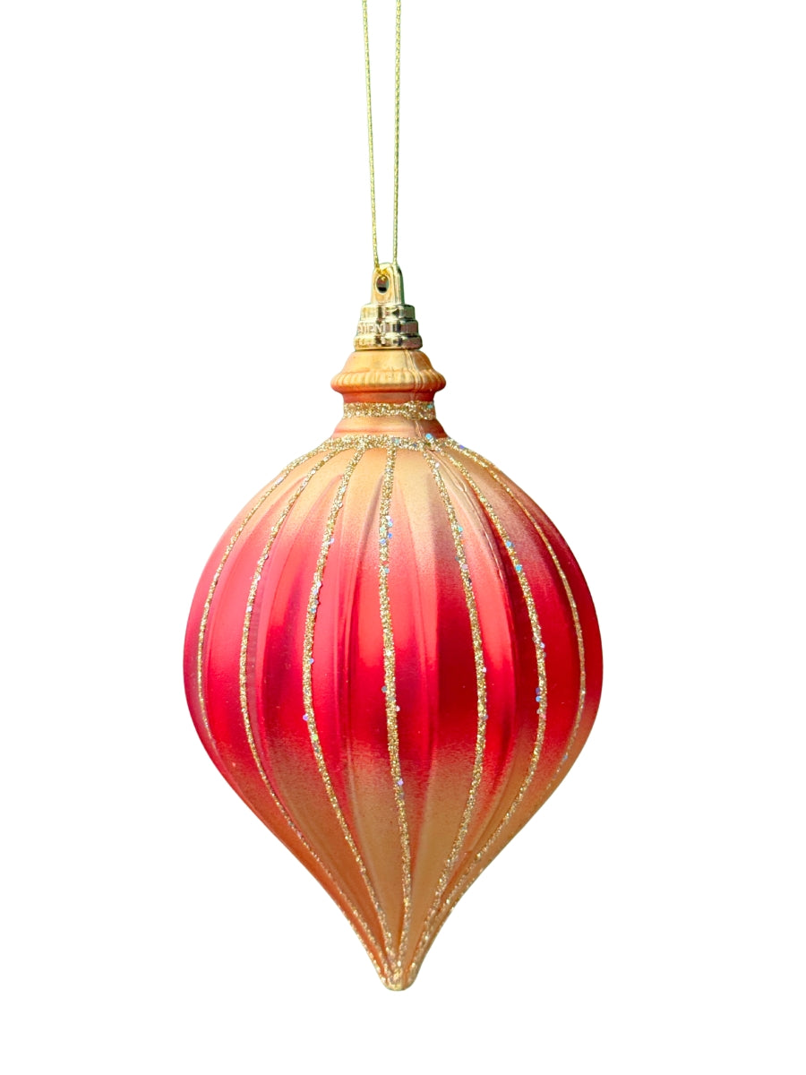 Drop Red/Gold Ornament