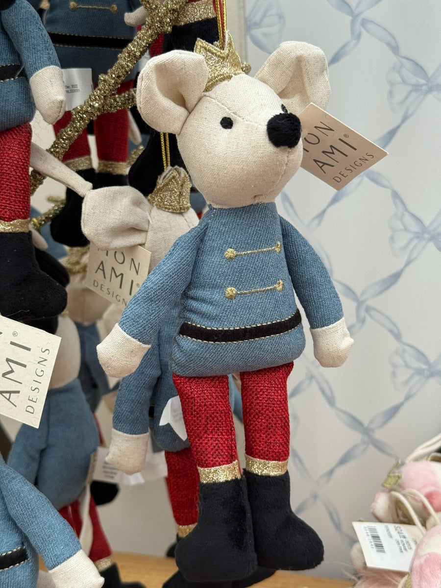 King Mouse Blue Ornament