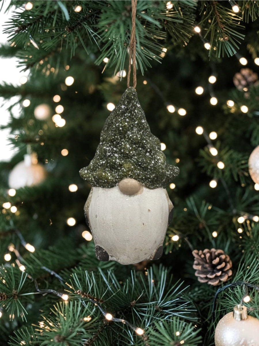 Gnome with Tree Hat Ornament