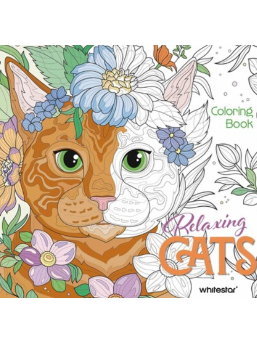 Relaxing Cats Coloring Book