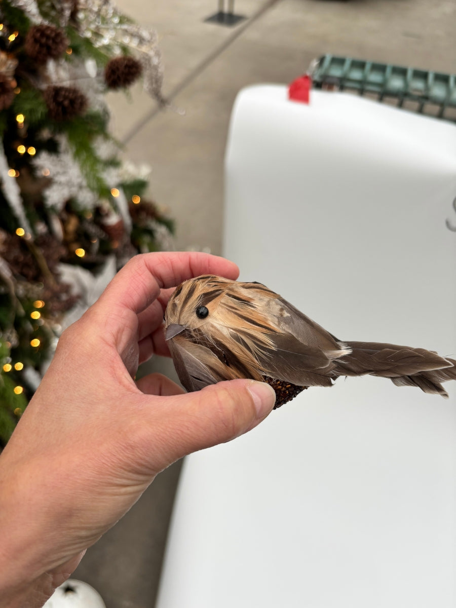 Jewel Copper Bird w/ Clip Ornament