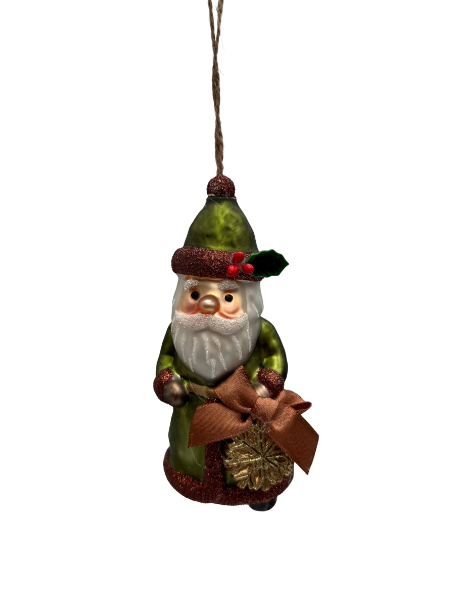 Santa w/ Snowflake Ornament