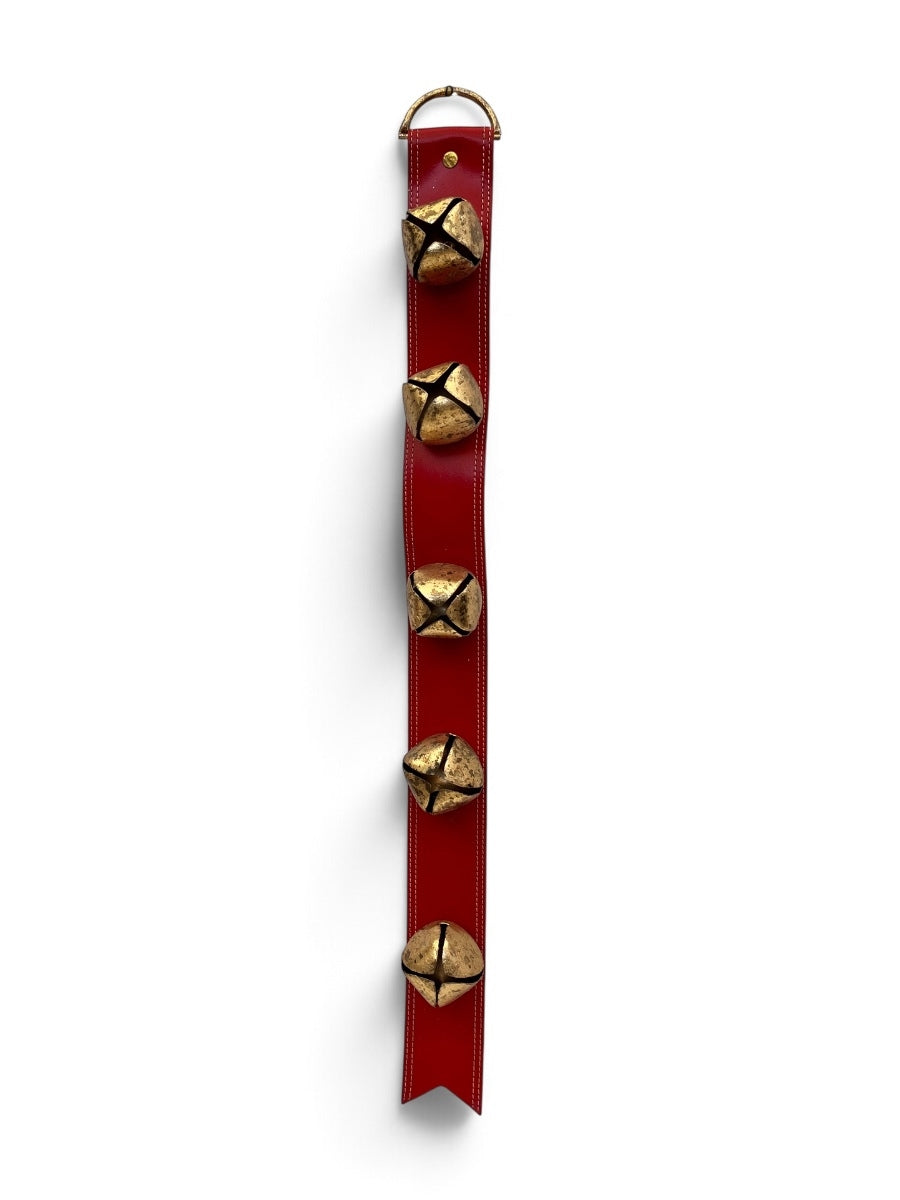 Red Sleigh Bell Strap 31''