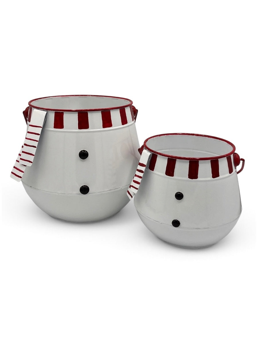 Snowman Scarf Planter
