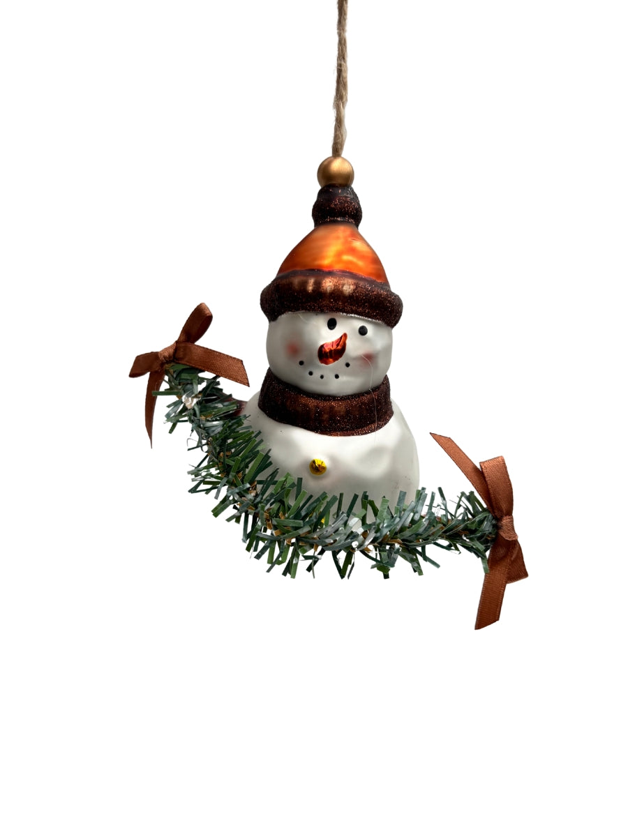 Snowman w/ Garland Ornament