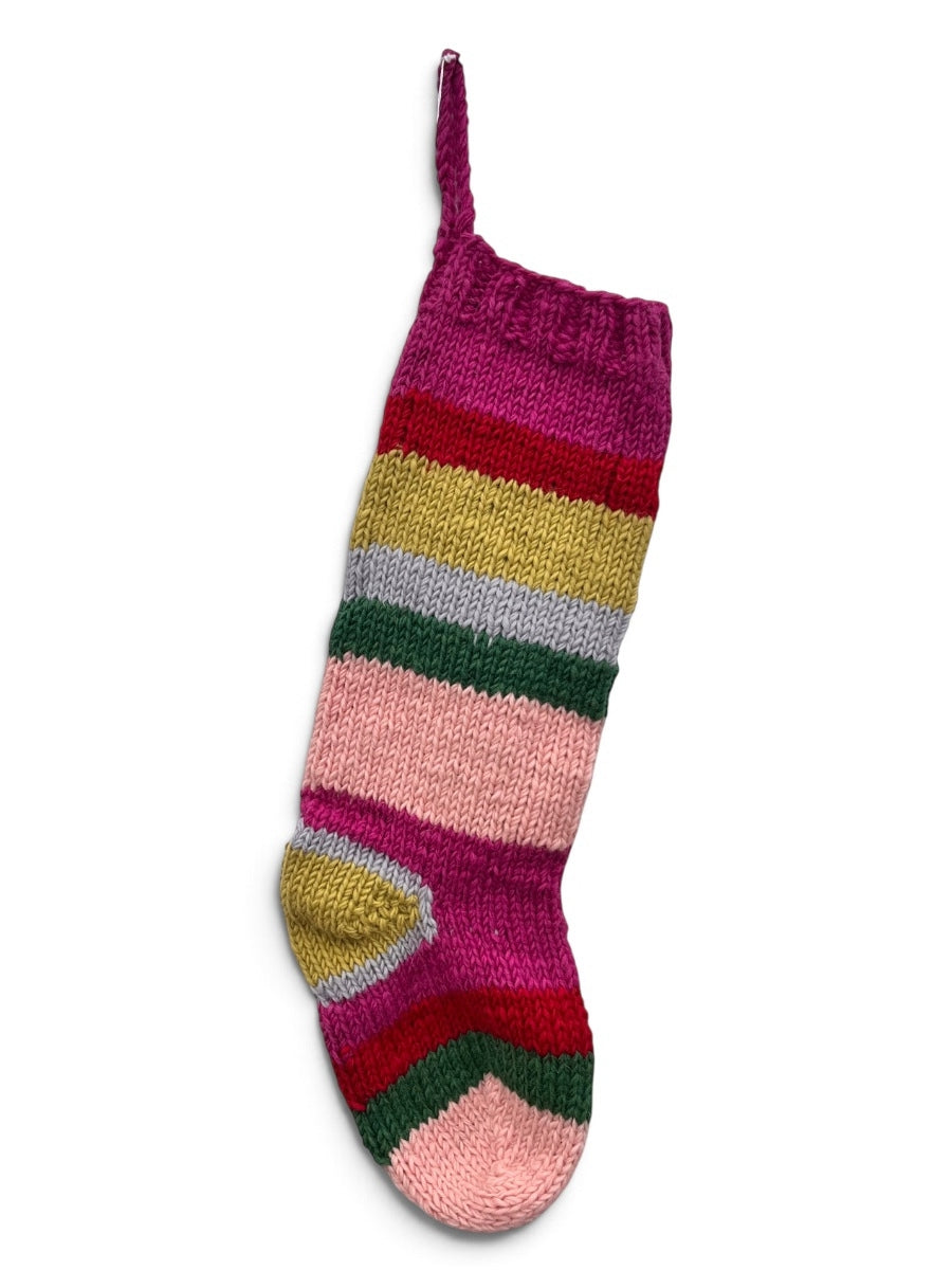 Multicolor Holiday Brights Stocking 8.5'' x 19.5''