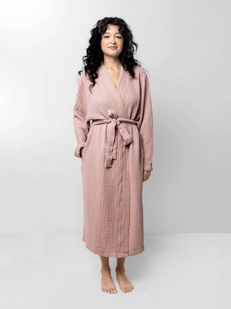 Sunday Citizen Muslin Cotton Kimono - Dusty Pink (S/M)