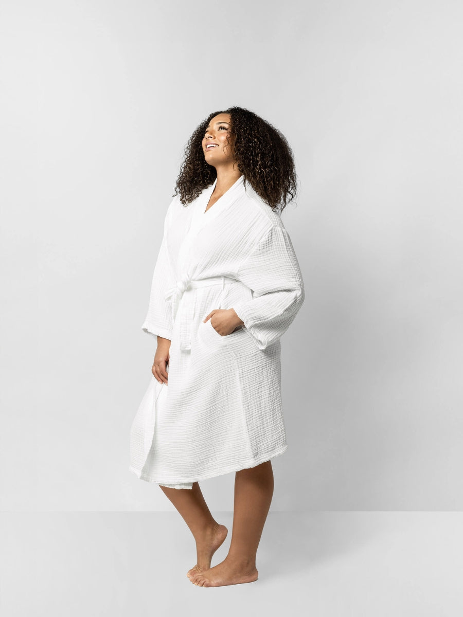 Sunday Citizen Muslin Cotton Kimono - White (S/M)