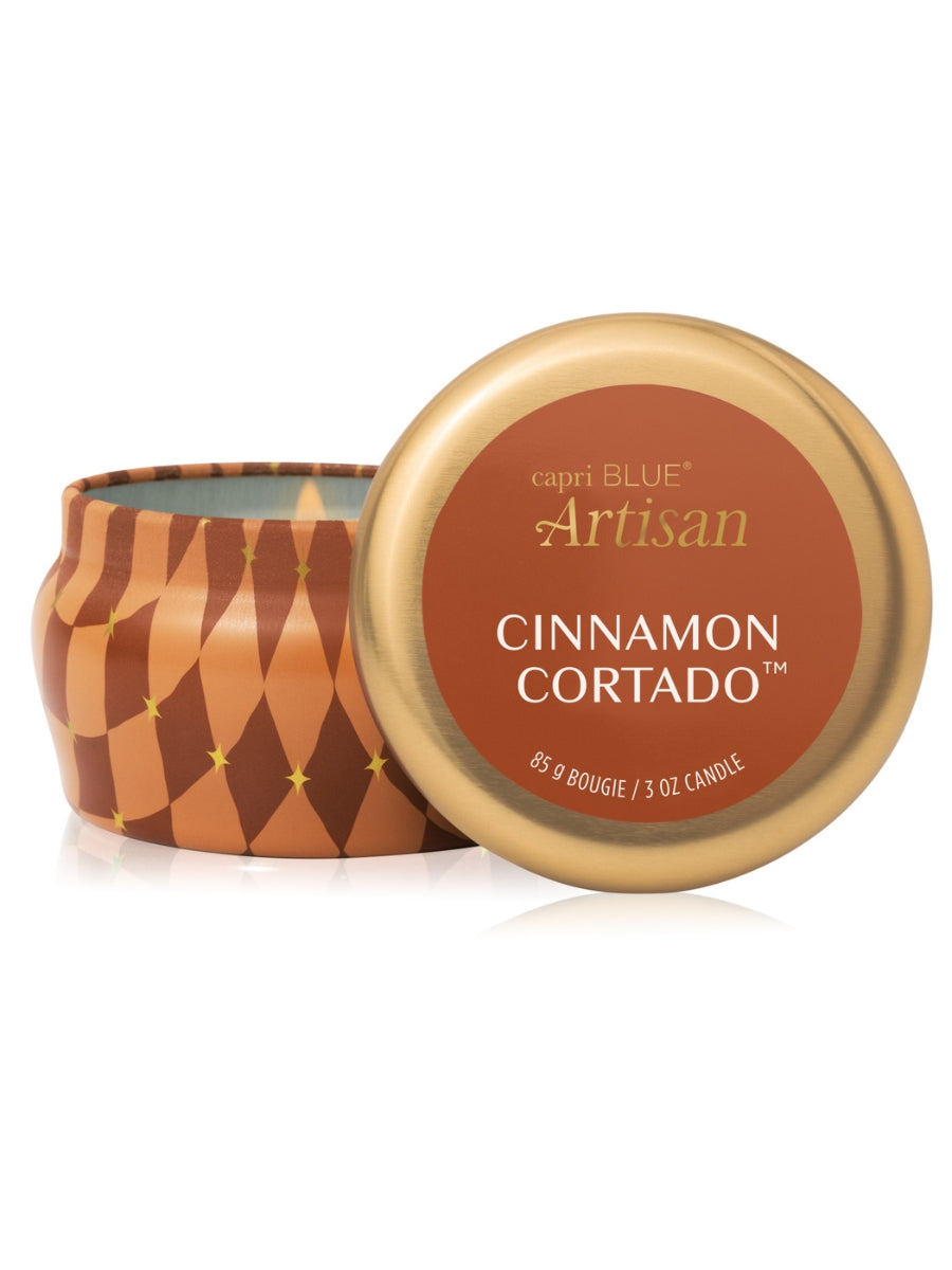 Capri Blue Winter Bazaar Cinnamon Cortado Candle - Mini Tin