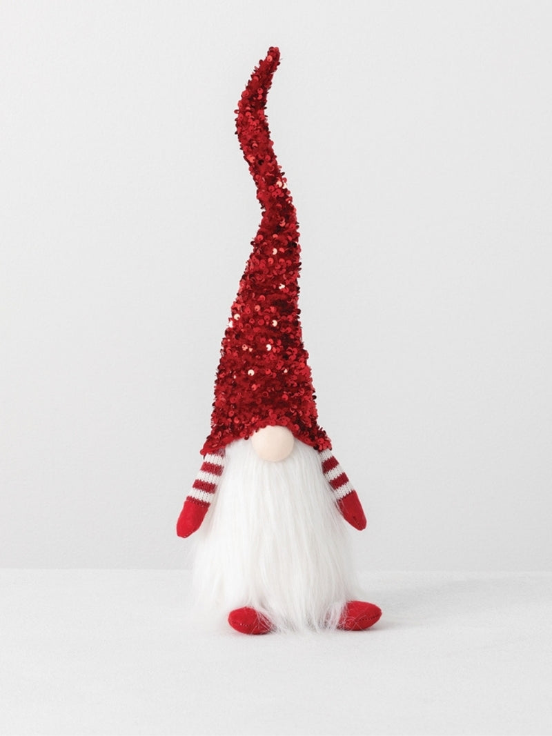 Sequin Gnome Red and White 18.5"