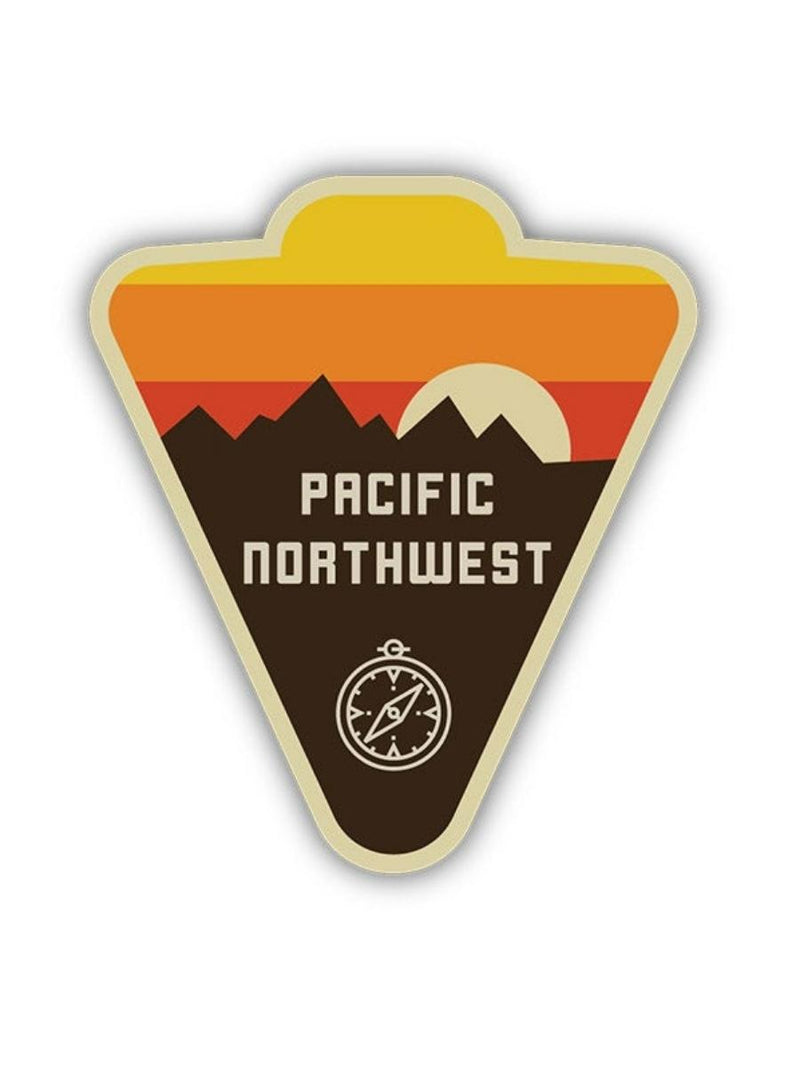 PNW Compass Badge Sticker
