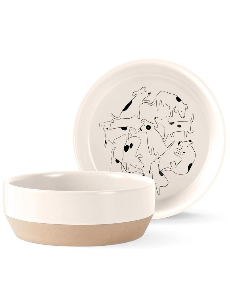 Nosey Dog Stoneware Bowl