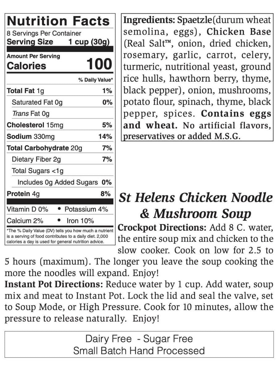 St Helens Chicken Noodle & Mushroom Soup