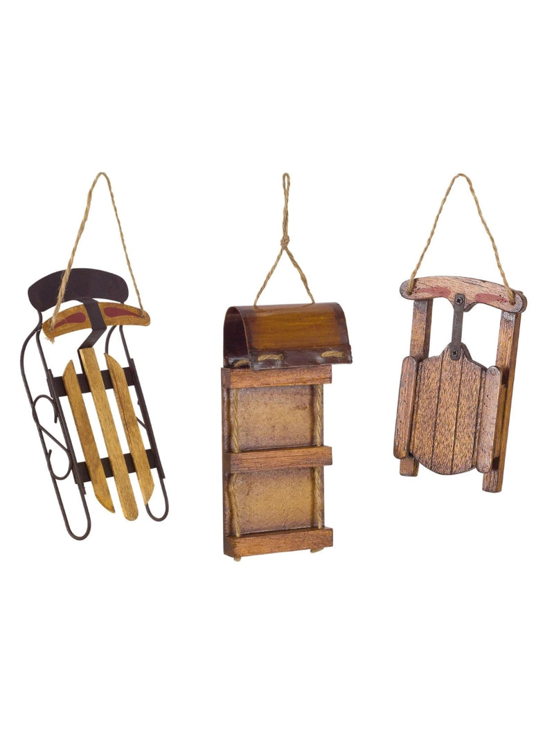 Wooden Sled Ornament